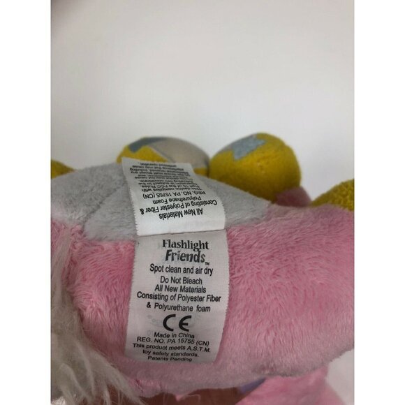 Flashlight Friends UNICORN Pink White 10in Plush Bedtime Buddy Sleepover Fun '13 - Picture 7 of 8